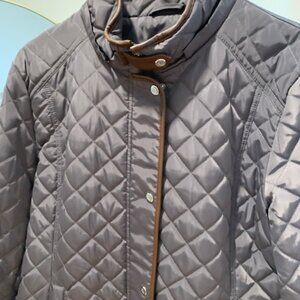Ralph Lauren Quilted Hooded Car Coat - Size L
